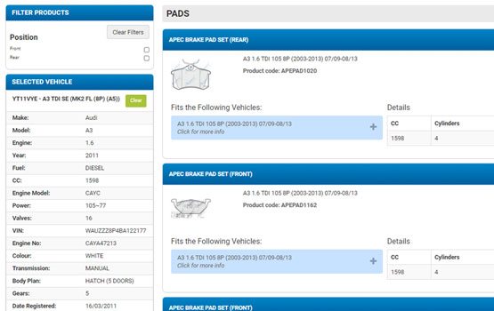 Autocat parts catalogue